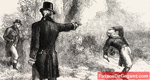 Aaron Burr mata a Alexander Hamilton en duelo