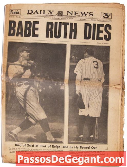 Babe Ruth umírá