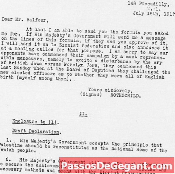 Balfour Bildirgesi mektubu yazıldı