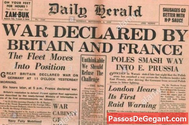 ब्रिटेन और फ्रांस ने जर्मनी के खिलाफ युद्ध की घोषणा की
