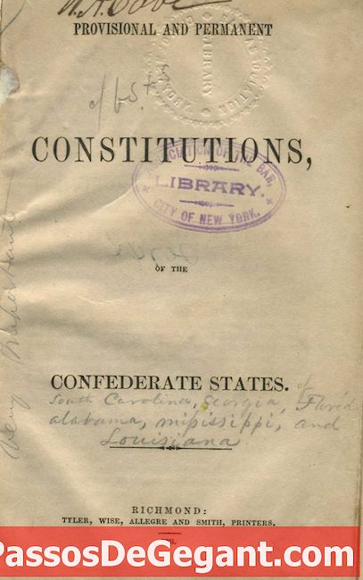 Estados confederados adotam nova constituição