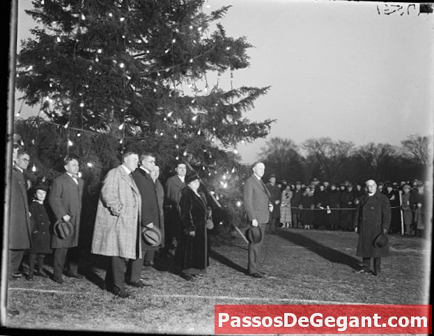 Coolidge iedegās pirmā nacionālā Ziemassvētku eglīte