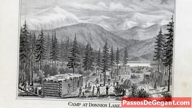 Donner Party gered uit de Sierra Nevada Mountains