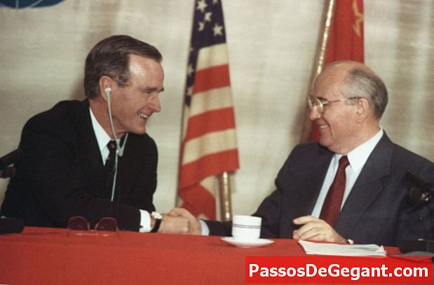جورج اتش دبليو بوش وميخائيل غورباتشوف يتفقان على إنهاء إنتاج الأسلحة الكيميائية
