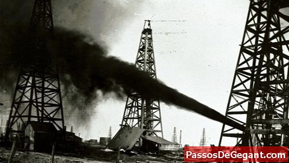 Gusher sygnalizuje początek amerykańskiego przemysłu naftowego
