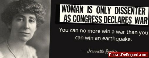 Ο Jeannette Rankin διατυπώνει μοναδική ψήφο κατά του Β 'Παγκοσμίου Πολέμου