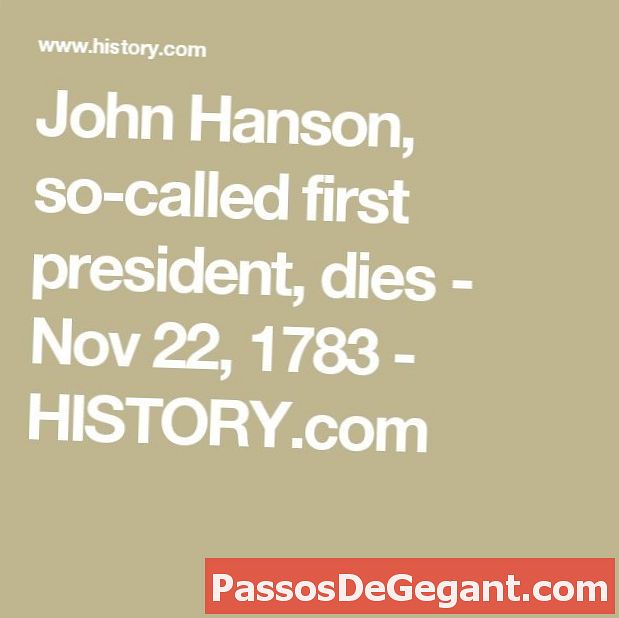 وفاة جون هانسون ، ما يسمى الرئيس الأول