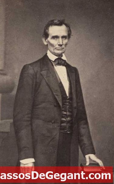 Mathew Brady fotograferer præsidentkandidat Abraham Lincoln