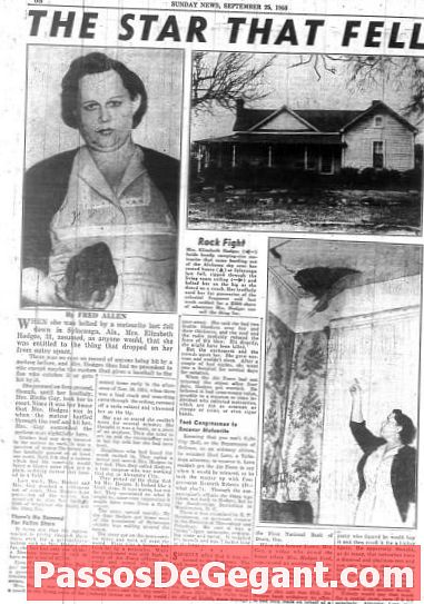 Meteorit slår Alabama kvinna - Historia