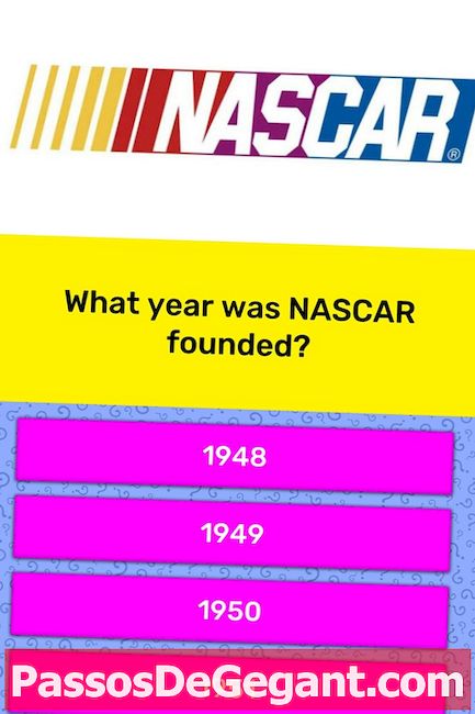 NASCAR grundades