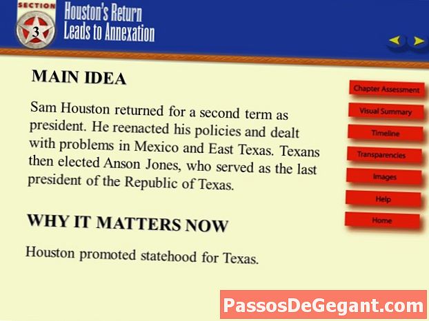 Sam Houston eleito presidente do Texas