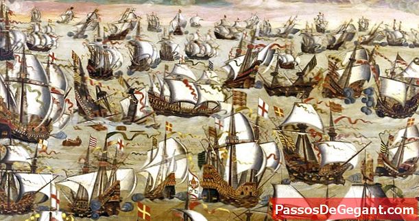 Spanische Armada setzt die Segel, um den englischen Kanal zu sichern