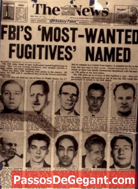 O FBI estréia a lista dos 10 fugitivos mais procurados - História