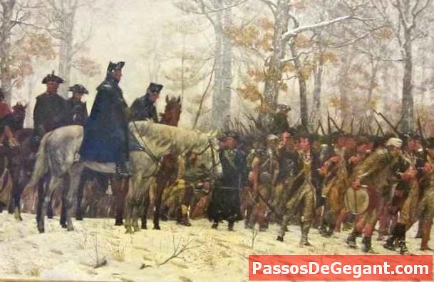 Washington fører tropper ind i vinterkvarteret ved Valley Forge